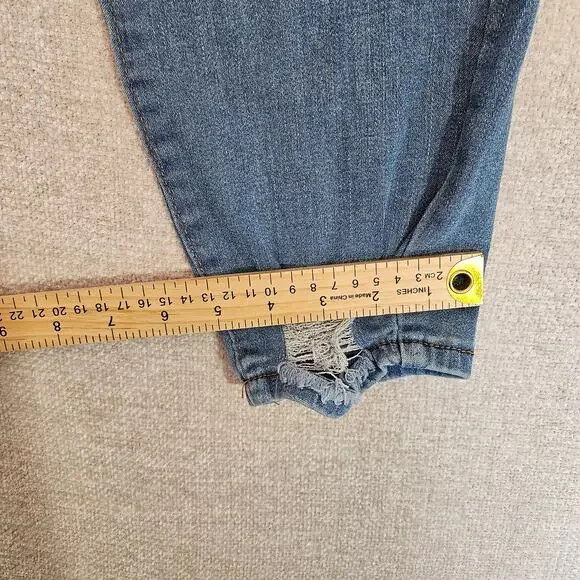 Womens Beyond Us Distressed Jeans Size 20 Blue 3 Button Closure - Picture 7 of 10